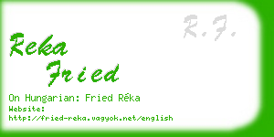 reka fried business card